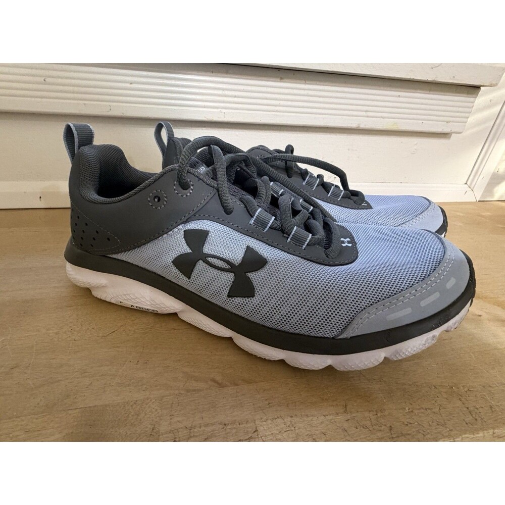UNDER ARMOUR DELUXE FOAM SNEAKER GRAY /BLUE 7.5 FABRIC 4205495780